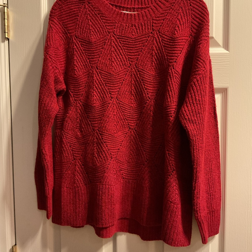 Cozy Red Knit Sweater